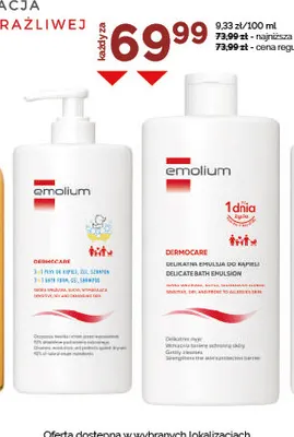 Płyn do kąpieli, żel, szampon 3 w 1 Emolium Dermocare promocja w Ziko Dermo
