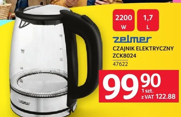 Czajnik elektryczny Zelmer ZCK8024 promocja w Selgros