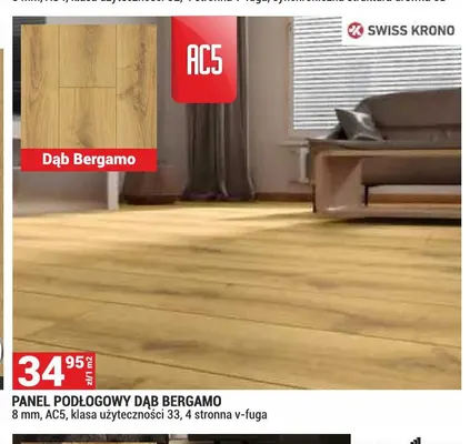 Panel podłogowy Swiss Krono Dąb Bergamo 8 mm AC5 promocja w Merkury Market