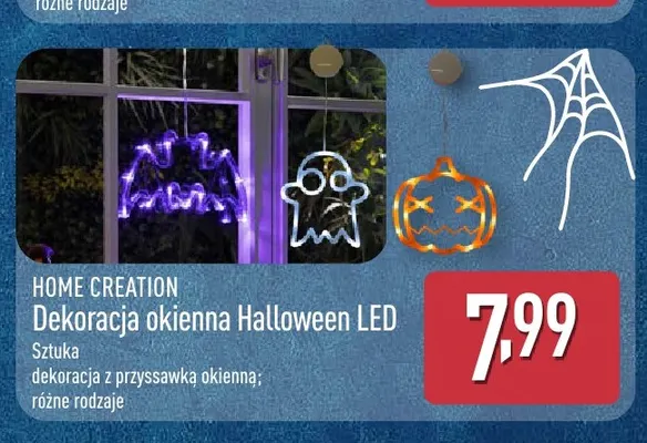 Dekoracja okienna Halloween LED Home Creation promocja w Aldi