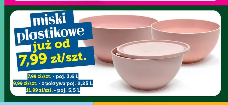 Miska plastikowa 5,5 l promocja w TOPAZ