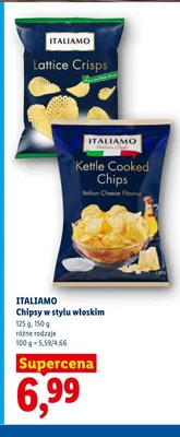 Chipsy w stylu włoskim ITALIAMO Kettle Cooked Chips promocja w Lidl