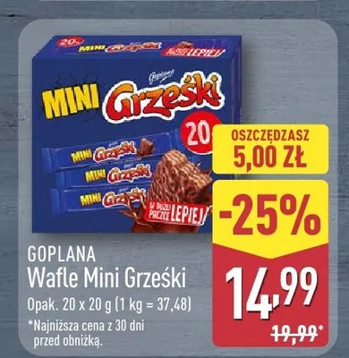 Wafle Mini Grześki GOPLANA promocja w Aldi