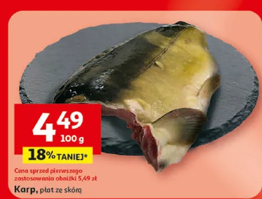 Karp płat ze skórą promocja w Auchan