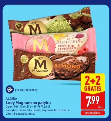 Lody na patyku Magnum Classic promocja w Aldi