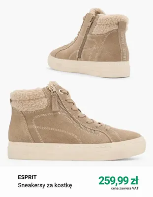 Sneakersy za kostkę Esprit promocja w Deichmann