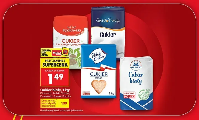Cukier biały Diamant promocja w Biedronka