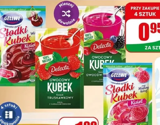 Kisiel Słodki Kubek Gellwe promocja w Dino