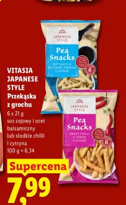 Przekąska z grochu słodkie chilli i cytryna 6-pak Vitasia Japanese Style promocja w Lidl