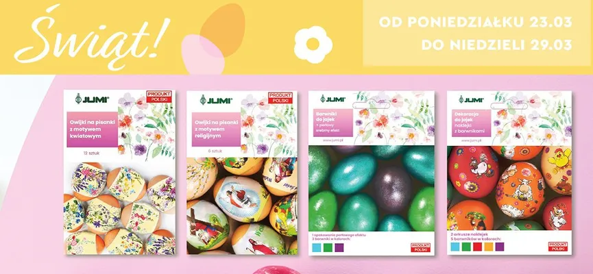 Ozdoby do pisanek z motywem kwiatowym promocja w Biedronka