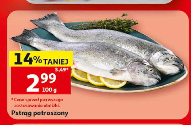 Pstrąg patroszony promocja w Auchan