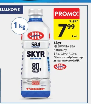 Skyr naturalny Mlekovita SBA promocja w Intermarche