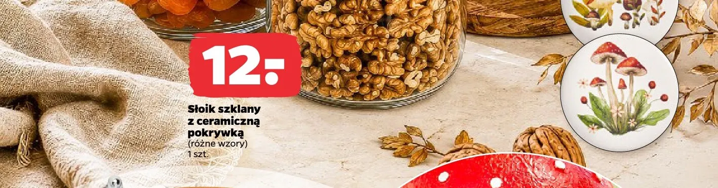 Słoik szklany z ceramiczną pokrywką 750 ml promocja w Netto