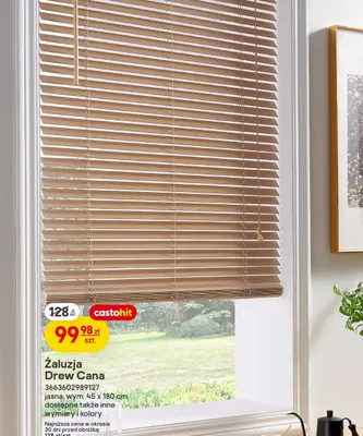 Żaluzja Drew Cana jasna wym. 45 x 180 cm dostępne także inne wymiary i kolory promocja w Castorama