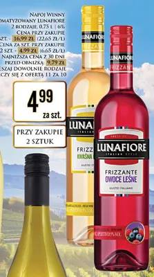 Wino musujące Napój winny aromatyzowany Lunafiore promocja w Dino