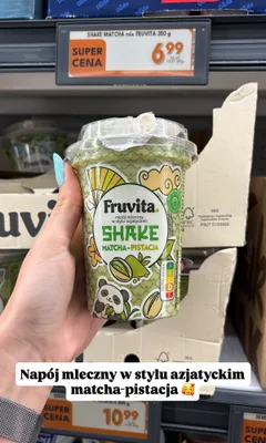 Napój mleczny Shake Fruvita matcha-pistacja promocja w Biedronka