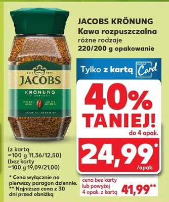 Kawa rozpuszczalna różne rodzaje promocja w Kaufland