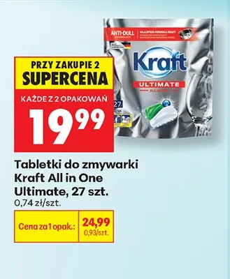 Tabletki do zmywarki Kraft All in One Ultimate promocja w Biedronka