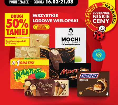 Lody wielopak różne rodzaje promocja w Biedronka