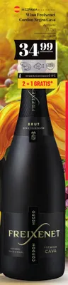 Wino musujące Freixenet Cordon Negro Cava wytrawne promocja w POLOmarket
