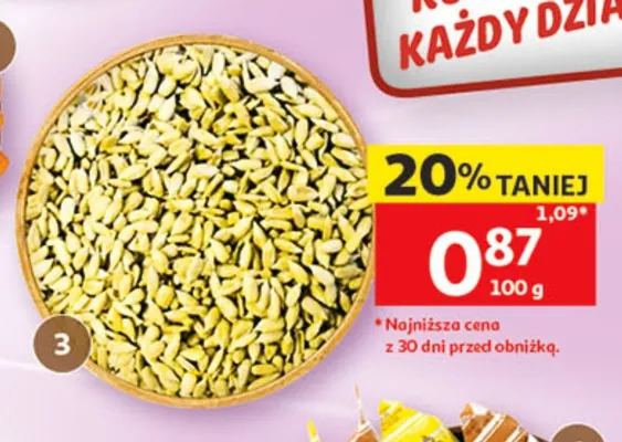Słonecznik łuskany promocja w Auchan