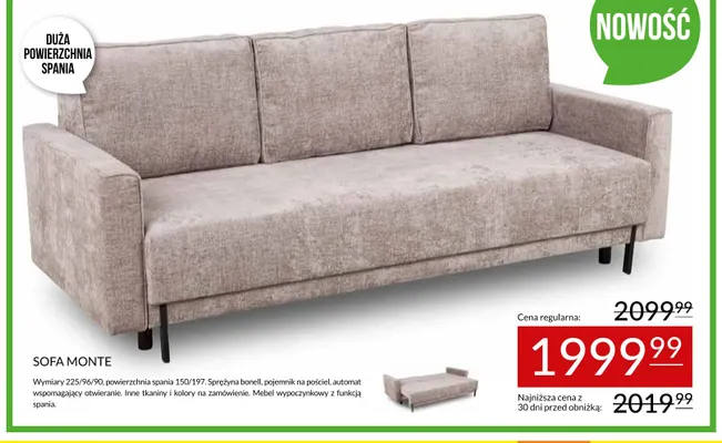 Sofa Monte promocja w Abra Meble