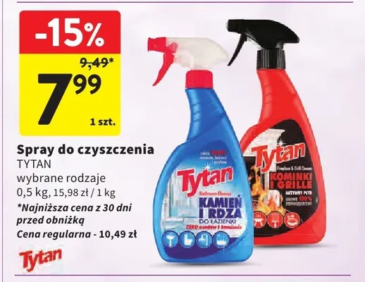 Spray do czyszczenia Tytan Kamień i Rdza promocja w Intermarche