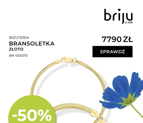Bransoletka złoto promocja w Briju