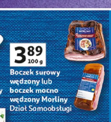 Boczek surowy wędzony Morliny promocja w Auchan
