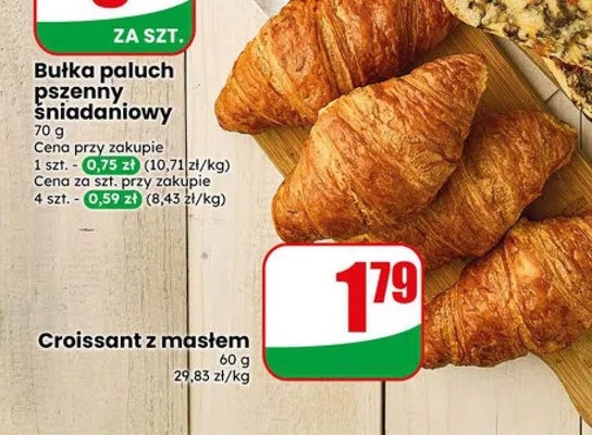 Croissant z masłem promocja w Dino