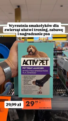 Wyrzutnia smakołyków dla zwierząt Activ Pet promocja w Biedronka