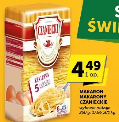 Makaron makarony Czanieckie wybrane rodzaje promocja w ABC