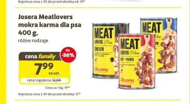 Mokra karma dla psa Josera Meatlovers Pure Beef promocja w Super Zoo