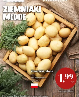 Ziemniaki młode polskie promocja w Market Point