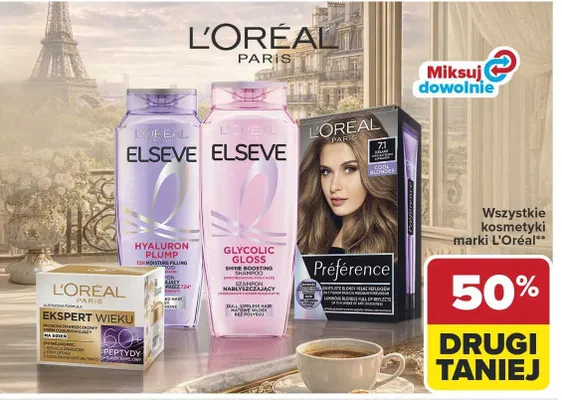 Wszystkie kosmetyki marki L'Oréal promocja w Carrefour