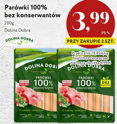Parówki 100% bez konserwantów promocja w Market Point