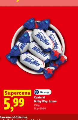 Cukierki Milky Way luzem promocja w Lidl