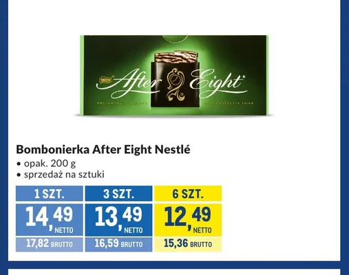 Bombonierka After Eight Nestlé promocja w Makro