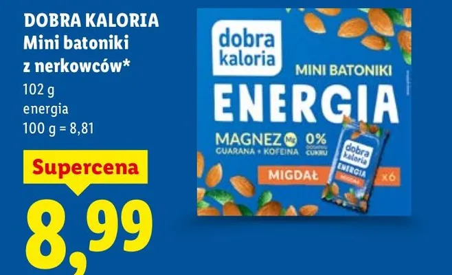 Mini batoniki z nerkowców Energia promocja w Lidl