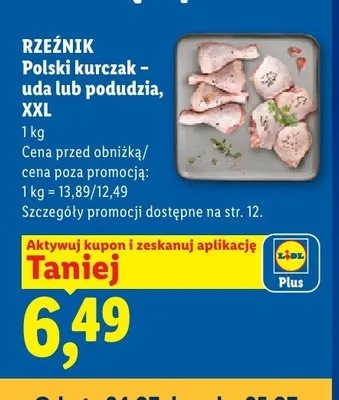 Polski kurczak - podudzia XXL Rzeźnik promocja w Lidl