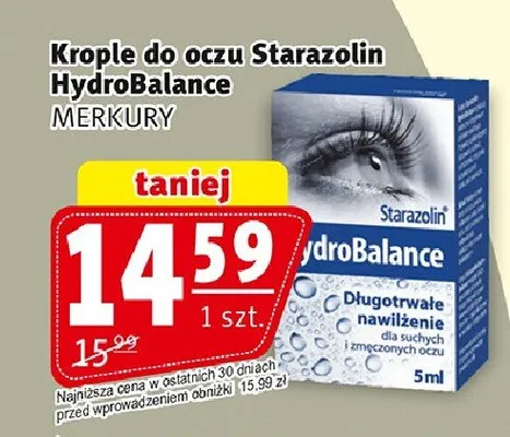 Krople do oczu Starazolin HydroBalance promocja w Prim Market