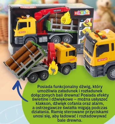 Ciężarówka z dźwigiem do drewna, 1 opak. promocja w Twój Market