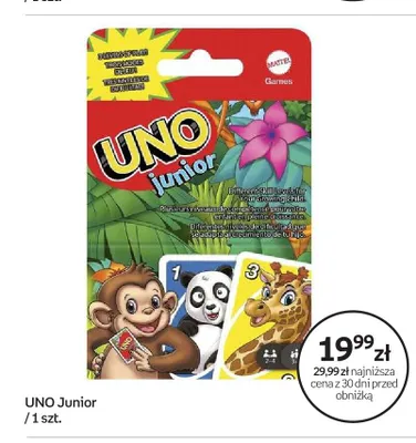 Gra karciana UNO Junior promocja w Empik