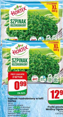 Szpinak rozdrobniony w tafli 500g promocja w Dino