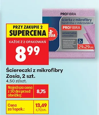 Ściereczki z mikrofibry, 2 szt. promocja w Biedronka