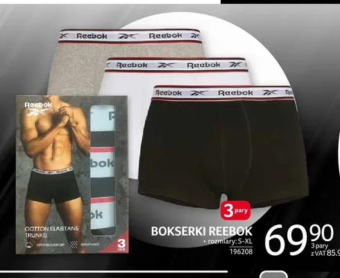 Bokserki Reebok 3-pak promocja w Selgros