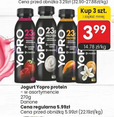 Jogurt proteinowy YoPro Danone promocja w Market Point