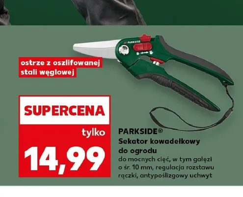 Sekator kowadełkowy do ogrodu PARKSIDE do gałęzi o śr. 10mm promocja w Kaufland