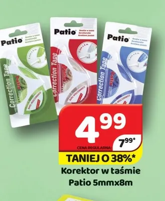Korektor w taśmie Patio 5mmx8 m promocja w Delfin