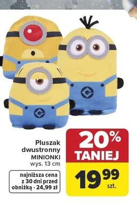 Pluszak dwustronny Minionki wys. 13cm promocja w Carrefour